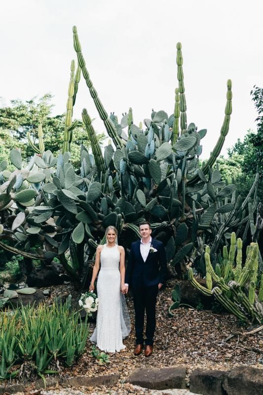 Real bride Holly wore the Luxe Cindy wedding dress by Karen Willis Holmes.