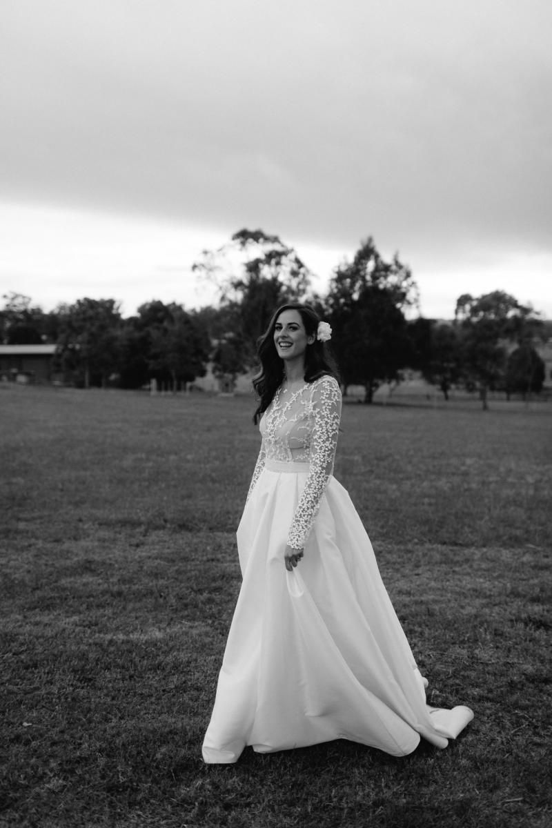 Read all about our real bride's wedding in this blog. She wore the BESPOKE Pascale/Melanie gown by Karen Willis Holmes.