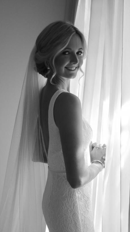 Real bride Meaghan wore the Wild Hearts Valencia wedding dress by Karen Willis Holmes.