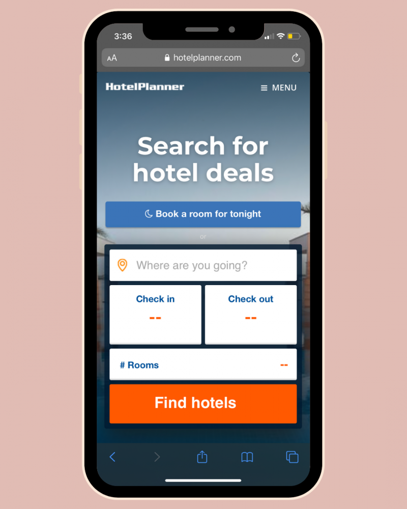 Hotel planner service interface