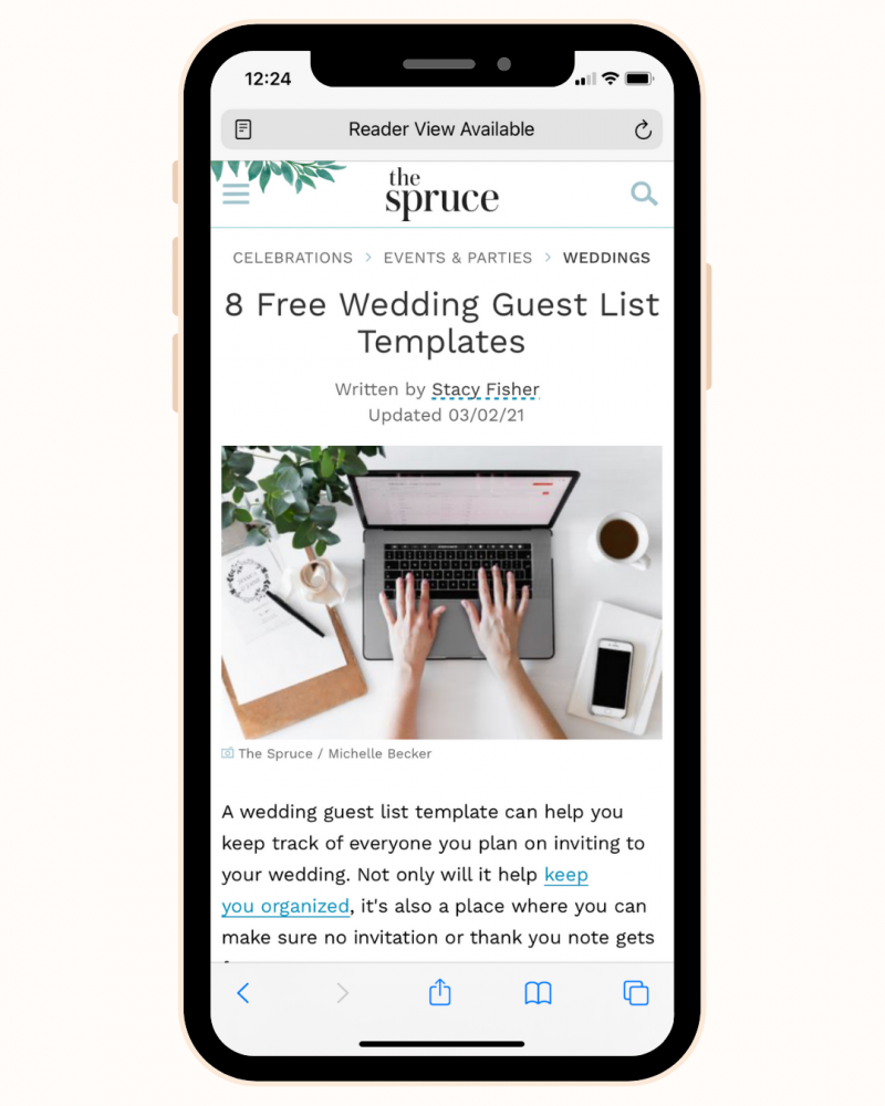8 wedding guest list templates by The Spruce
