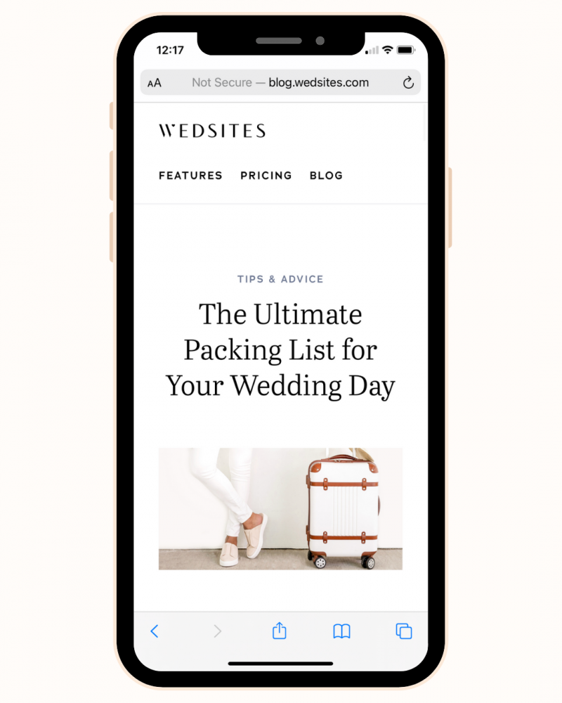 Ultimate packing list for wedding day