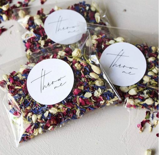 Natalie Marie Gifts Peach Fox Botanical Confetti Wedding favours bridesmaids gifts Australia wedding ideas