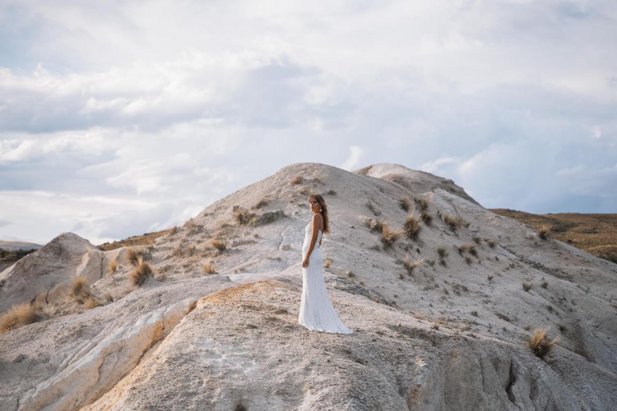 Chrissy Macpherson wears Karen Willis Holmes wedding dress