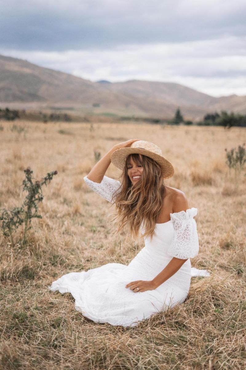 Chrissy Macpherson wears Karen Willis Holmes wedding dress