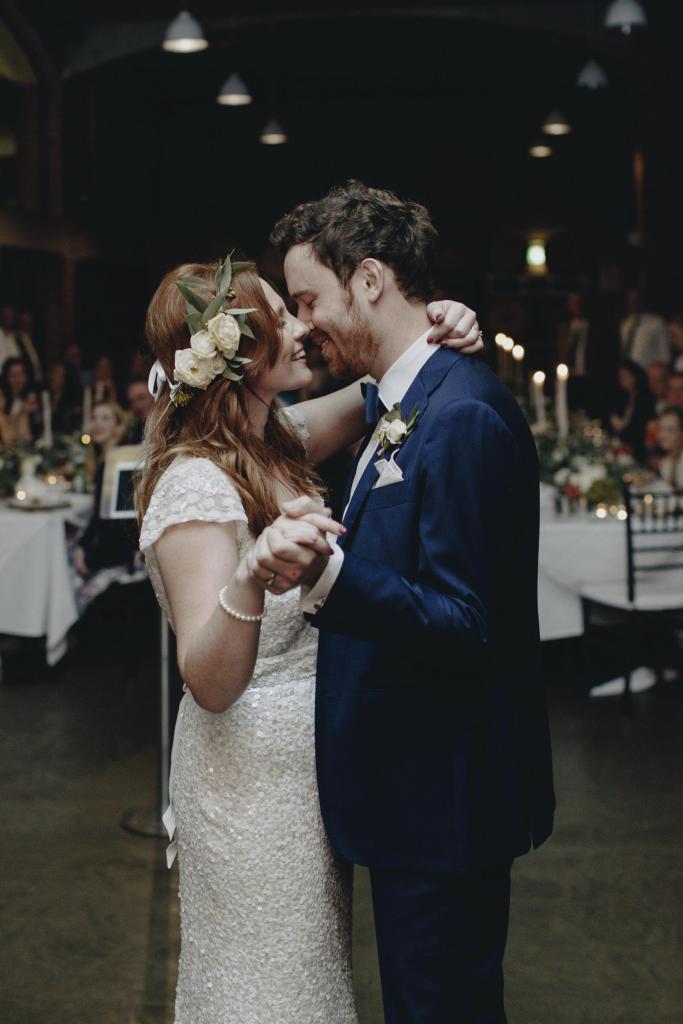 Real bride Sophie wore the Luxe Caitlyn wedding dress by Karen Willis Holmes.