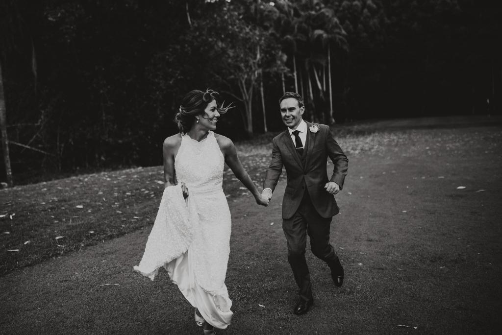Real bride Mel wore the Luxe Cindy wedding dress by Karen Willis Holmes.
