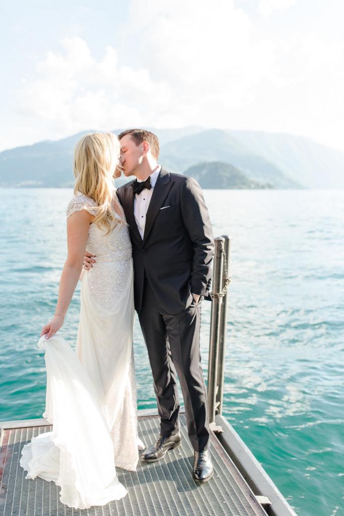 Real bride Kate wore the Luxe Caitlyn wedding dress by Karen Willis Holmes.