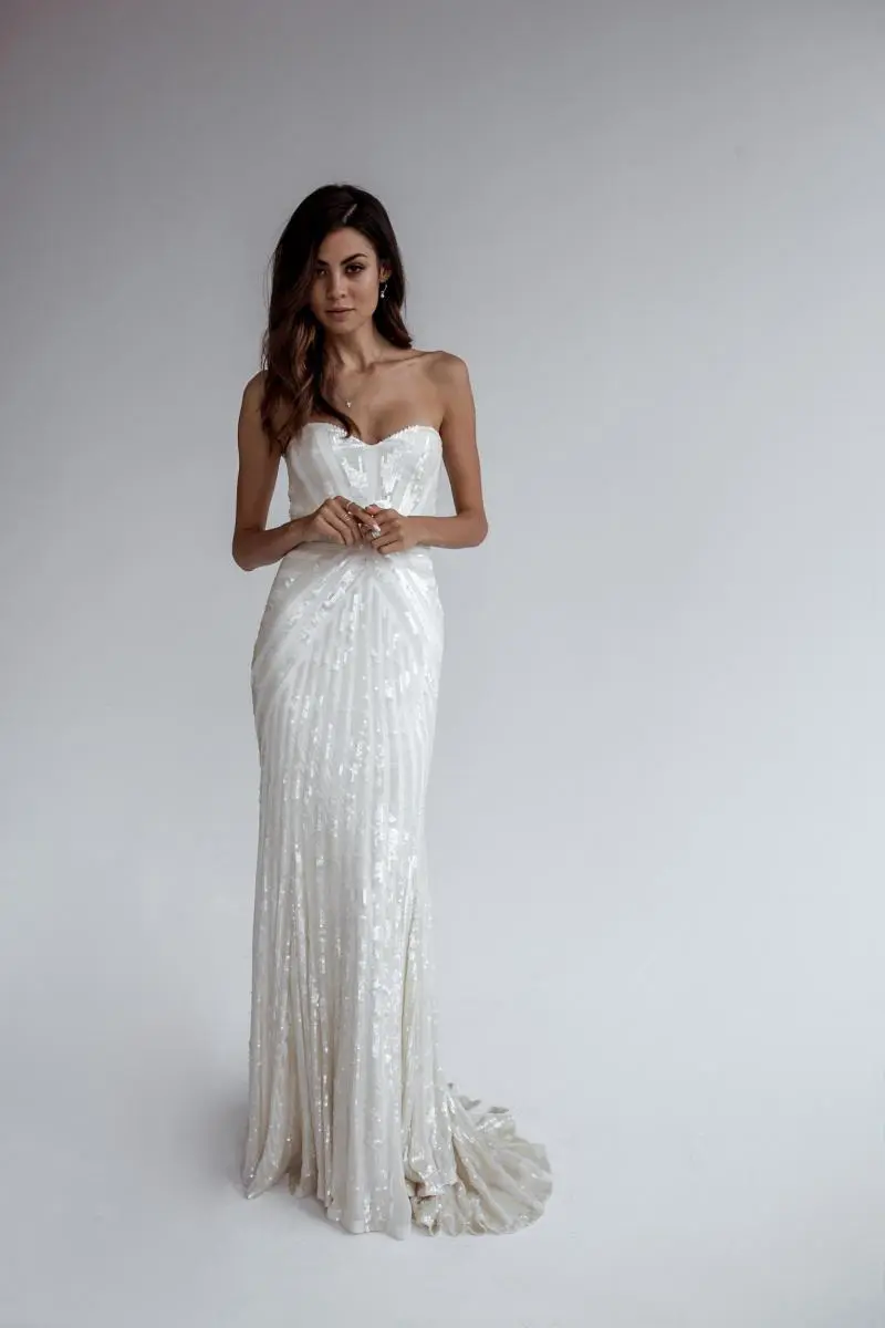 Layla | Beaded Strapless Wedding Dress | Karen Willis Holmes
