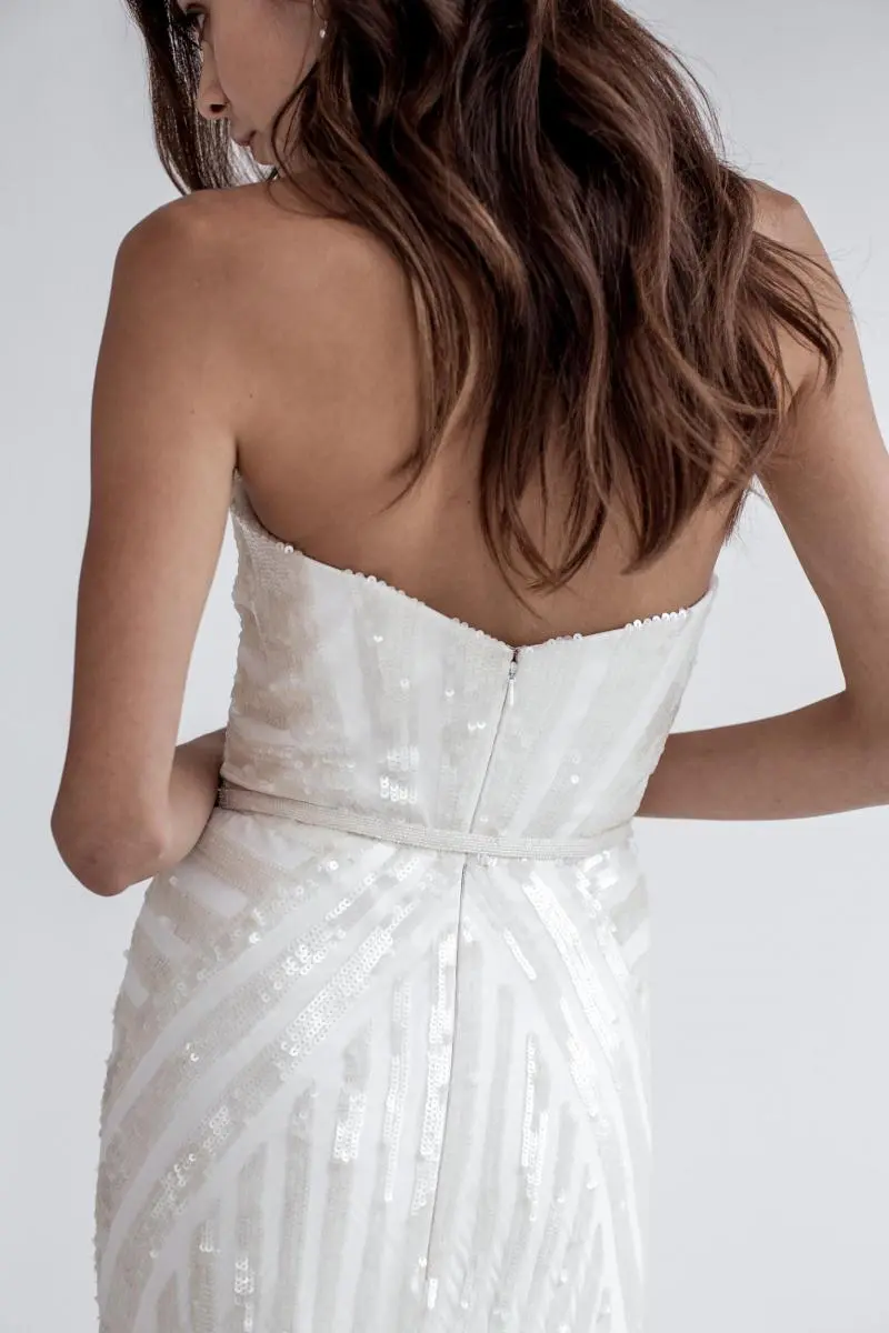 Layla | Beaded Strapless Wedding Dress | Karen Willis Holmes
