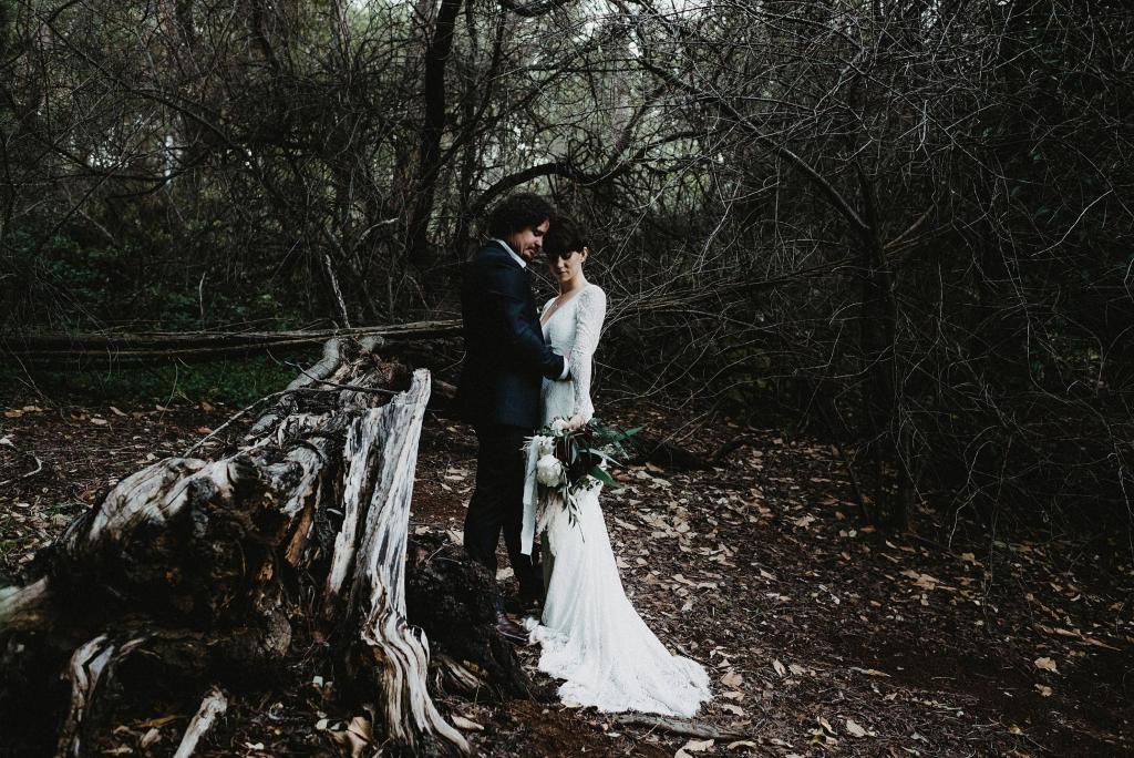 Real bride Kylee wore the Wild Hearts Valencia wedding dress by Karen Willis Holmes.