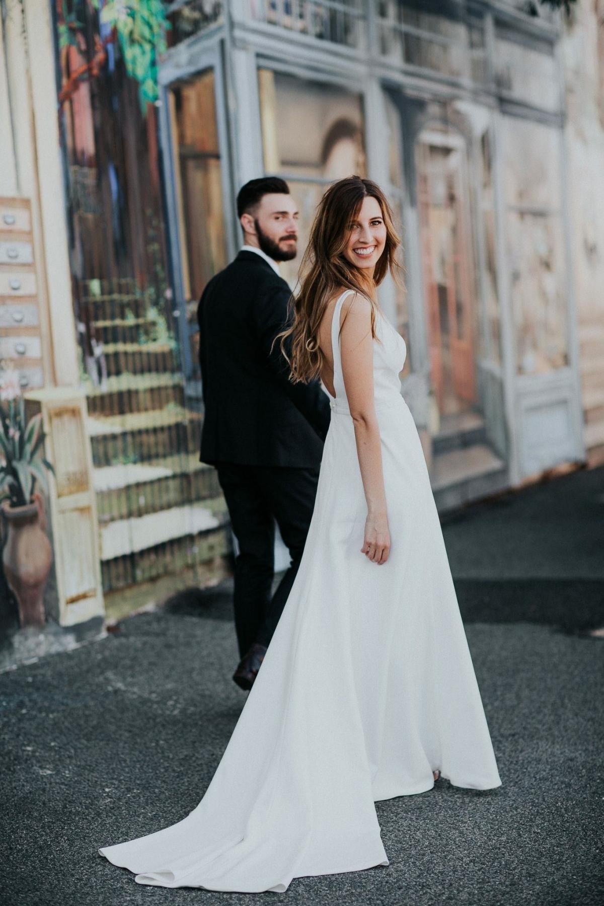 Read all about our real bride's wedding in this blog. She wore the Wild Hearts Aubrey wedding dress by Karen Willis Holmes.