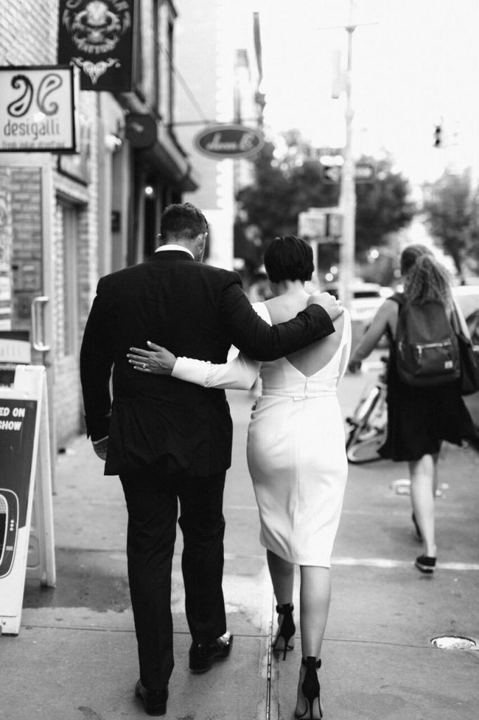 Real bride Ebony wore the Wild Hearts Nikki wedding dress by Karen Willis Holmes.