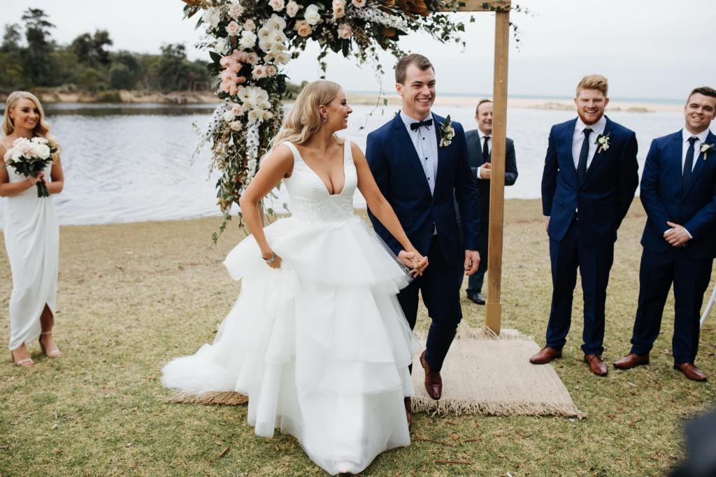 Read all about our real bride's wedding in this blog. She wore the BESPOKE Roasline/Marina wedding dress by Karen Willis Holmes.