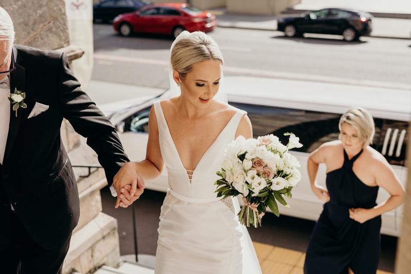 Read all about our real bride's wedding in this blog. She wore the Bespoke Shelly/Samantha wedding dress by Karen Willis Holmes.