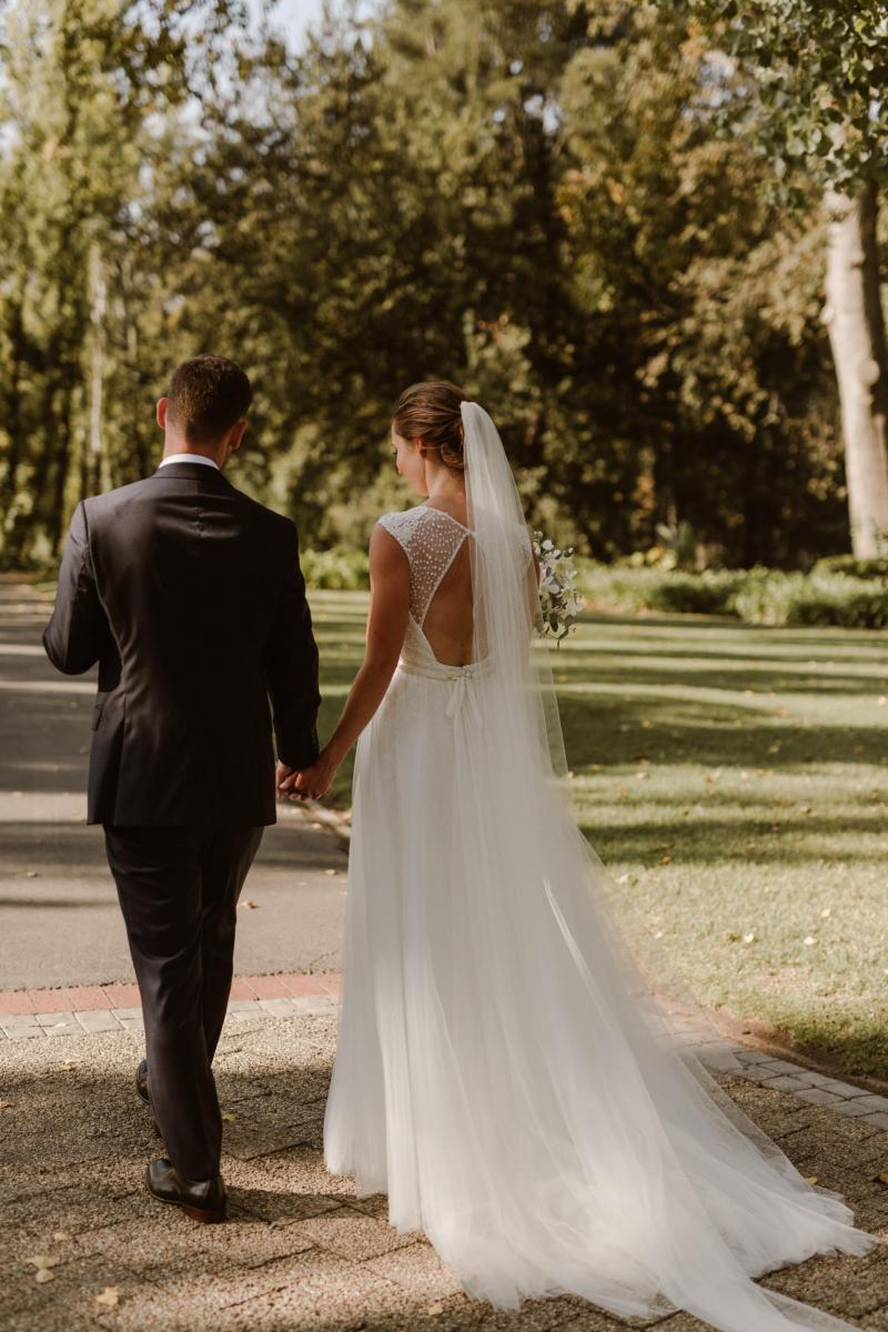 Read all about our real bride's wedding in this blog. She wore the Luxe Roxanna wedding dress by Karen Willis Holmes.