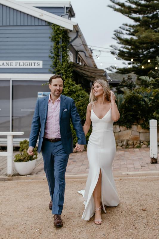 Real bride Chiara wore the Wild Hearts Caroline wedding dress by Karen Willis Holmes.