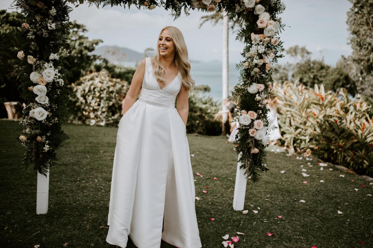 Read all about our real bride's wedding in this blog. She wore the Bespoke Taryn/Camille wedding dress by Karen Willis Holmes.