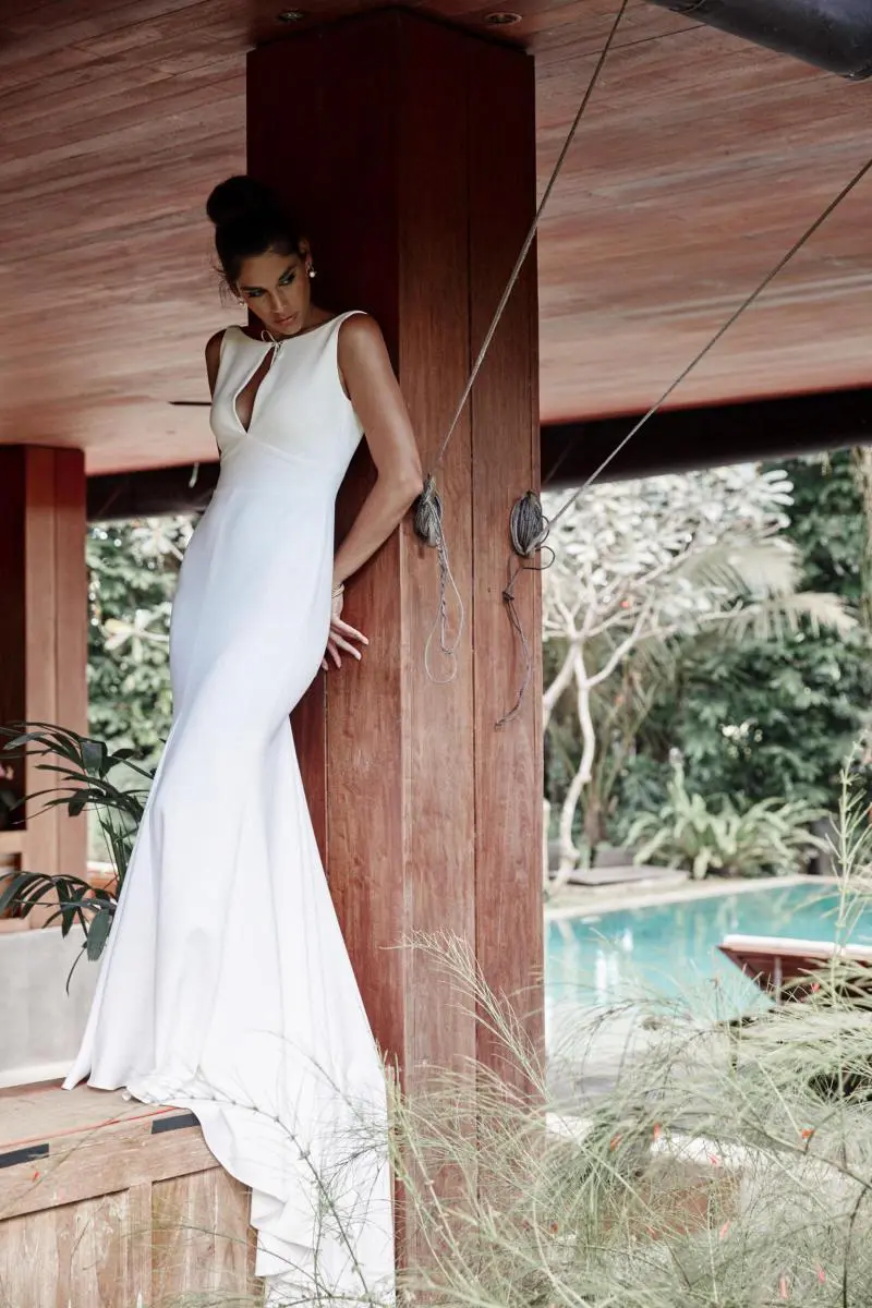 Ebony Gown | High Neck Long Sleeve Wedding Dress | Karen Willis Holmes