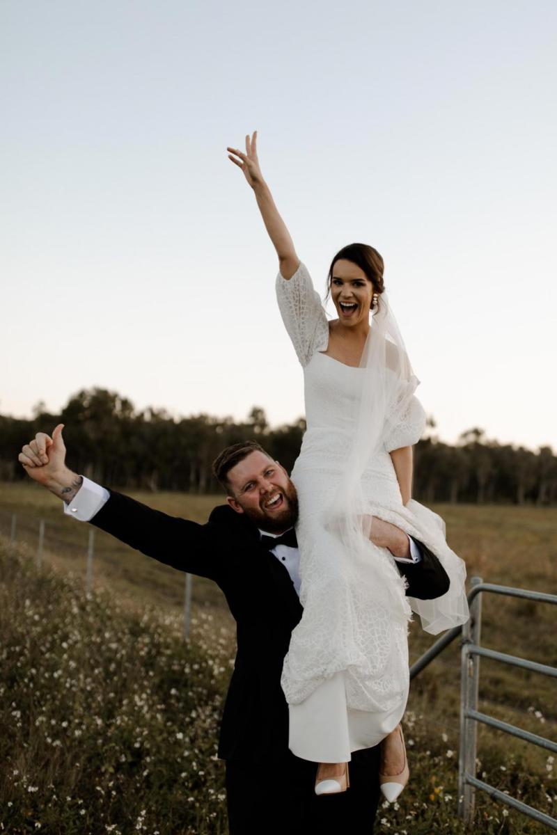 Read all about our real bride's wedding in this blog. She wore the Wild Hearts Vivienne wedding dress by Karen Willis Holmes.