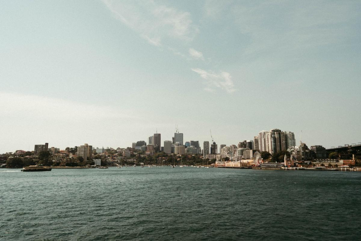 Sydney harbour views from the wedding ceremony