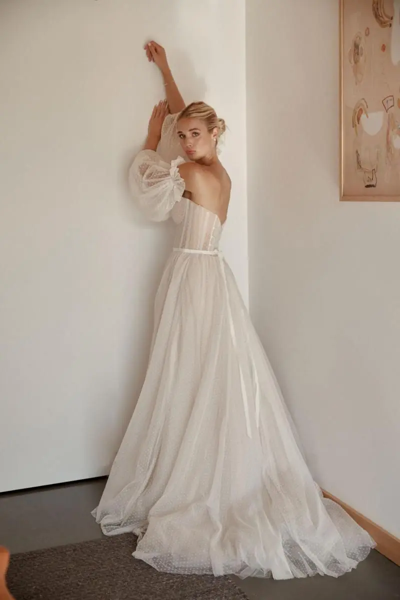 パーティードレス GANISONG Bridal Audrey Lady Dress White Chinese Bridal Wedding Cheongsam,white Lace Qipao, Light