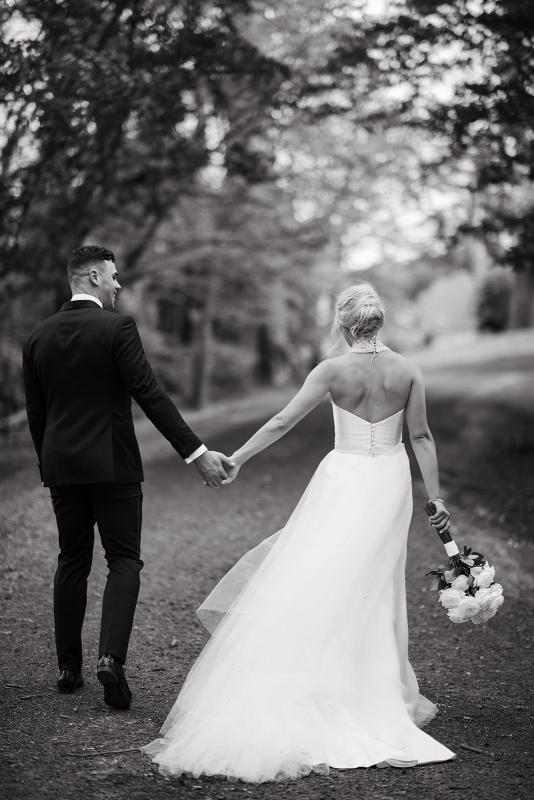 Real bride Bess wore the Bespoke Blake/Prea wedding dress by Karen Willis Holmes.