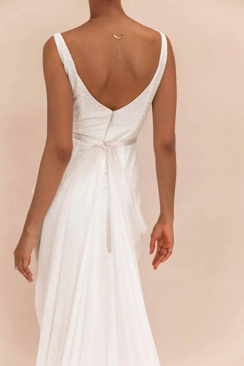 simple georgette gown