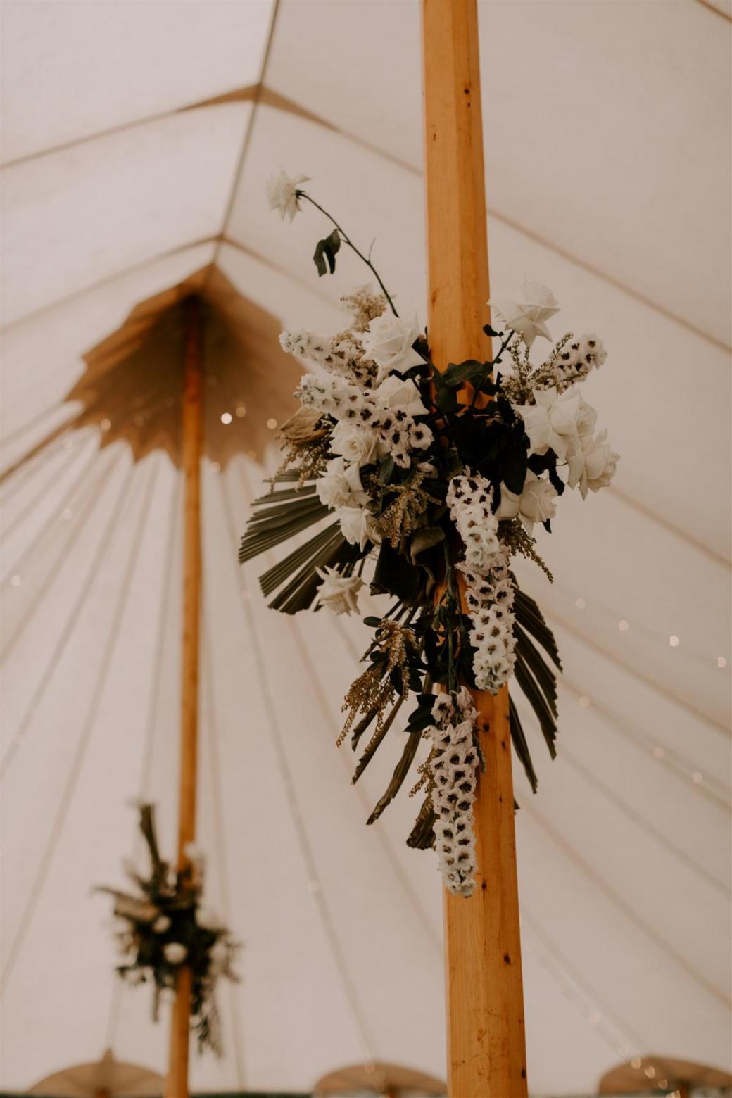 KWH bride Jemma's wedding cake with white florals details