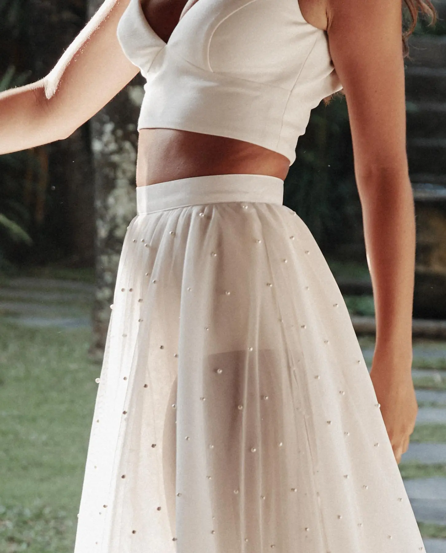 Long Tulle Wedding Separates Skirt