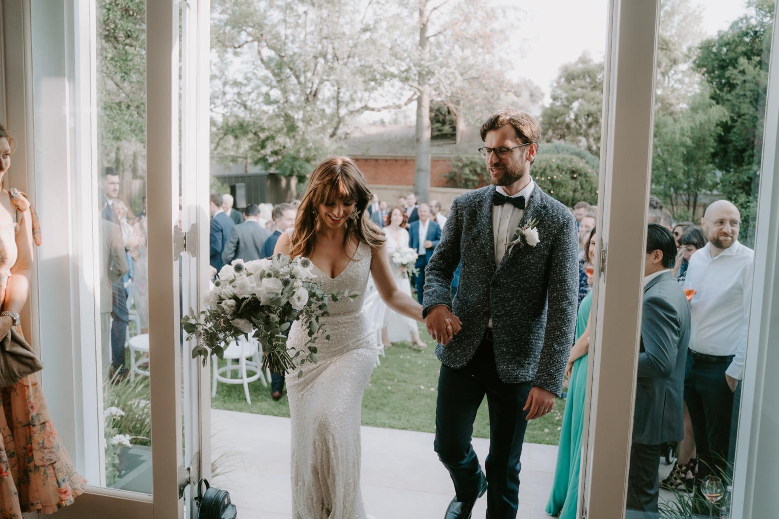 Real bride Ania wore the Luxe Lola wedding dress by Karen Willis Holmes.