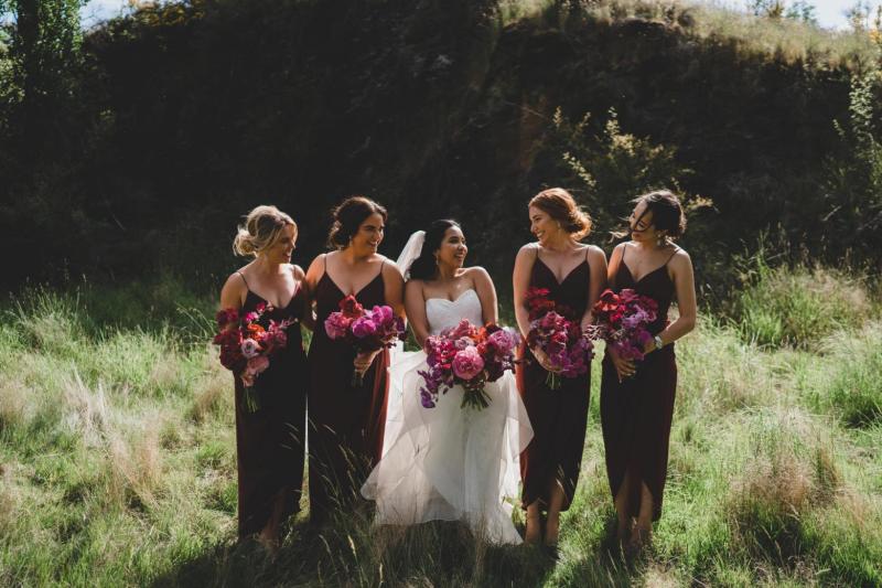 Real bride Jessica wore the Wild Hearts Greta wedding dress by Karen Willis Holmes.
