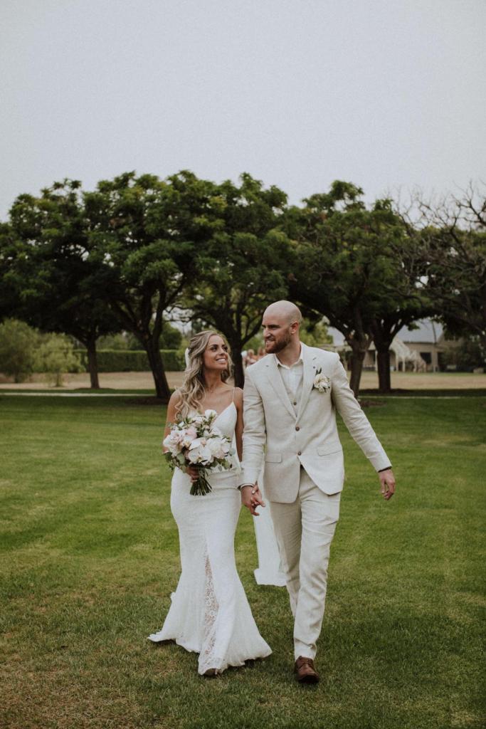 Real bride Ilina wore the Wild Hearts Justine wedding dress by Karen Willis Holmes.