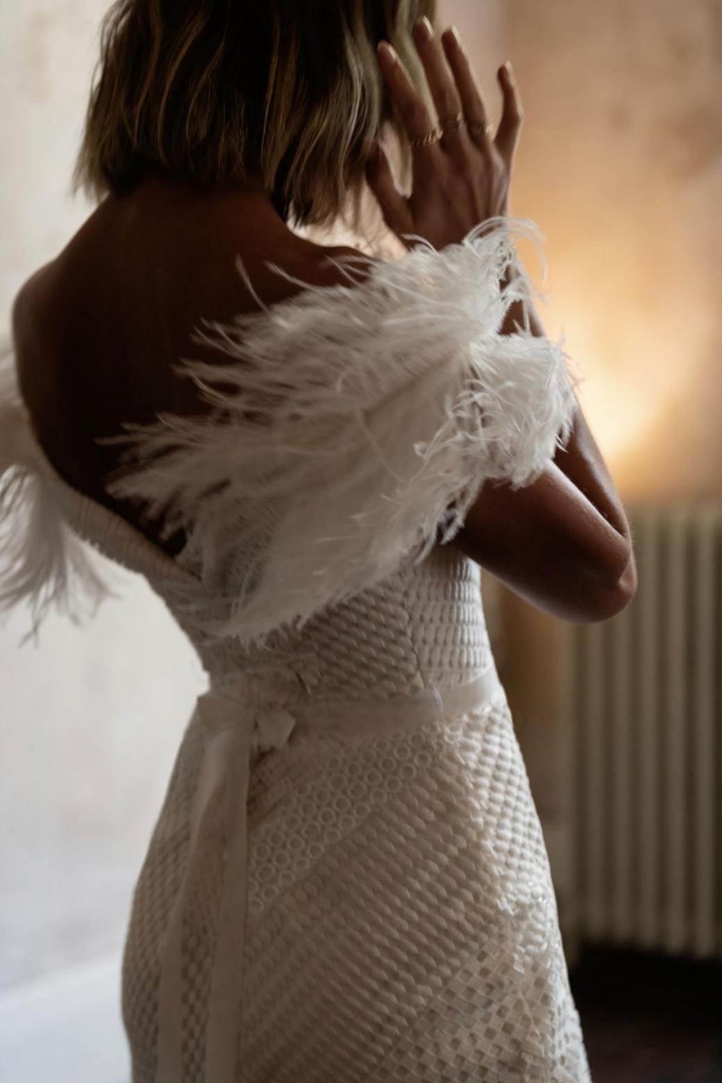 The Annabelle gown by Karen Willis Holmes, unique lace wedding dress