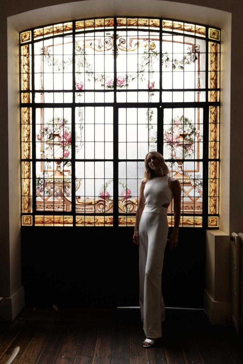 The Bardot gown by Karen Willis Holmes, bridal jumpsuit