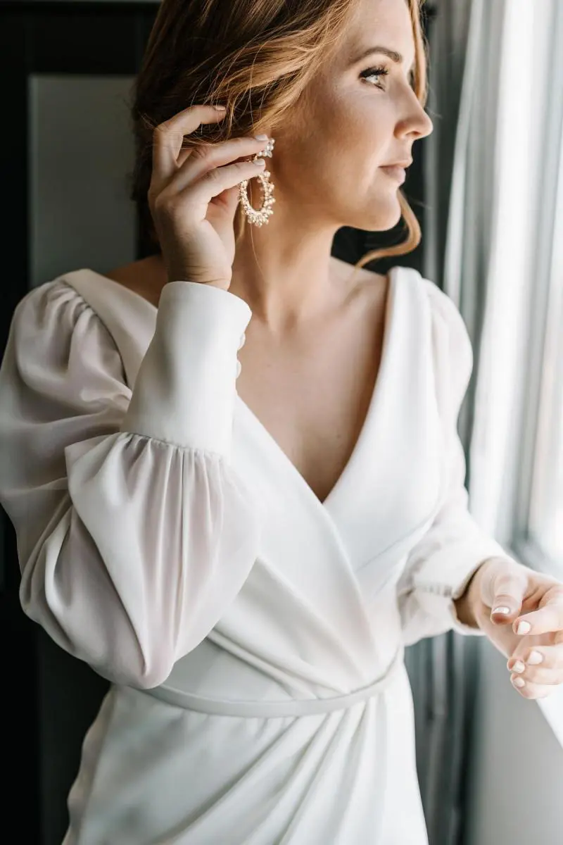 Nikki Gown | Simple Wrap Wedding dress | Karen Willis Holmes