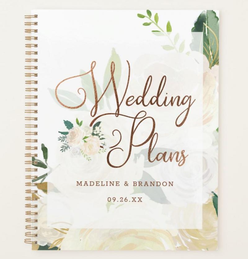 Customisable wedding planner by Zazzle