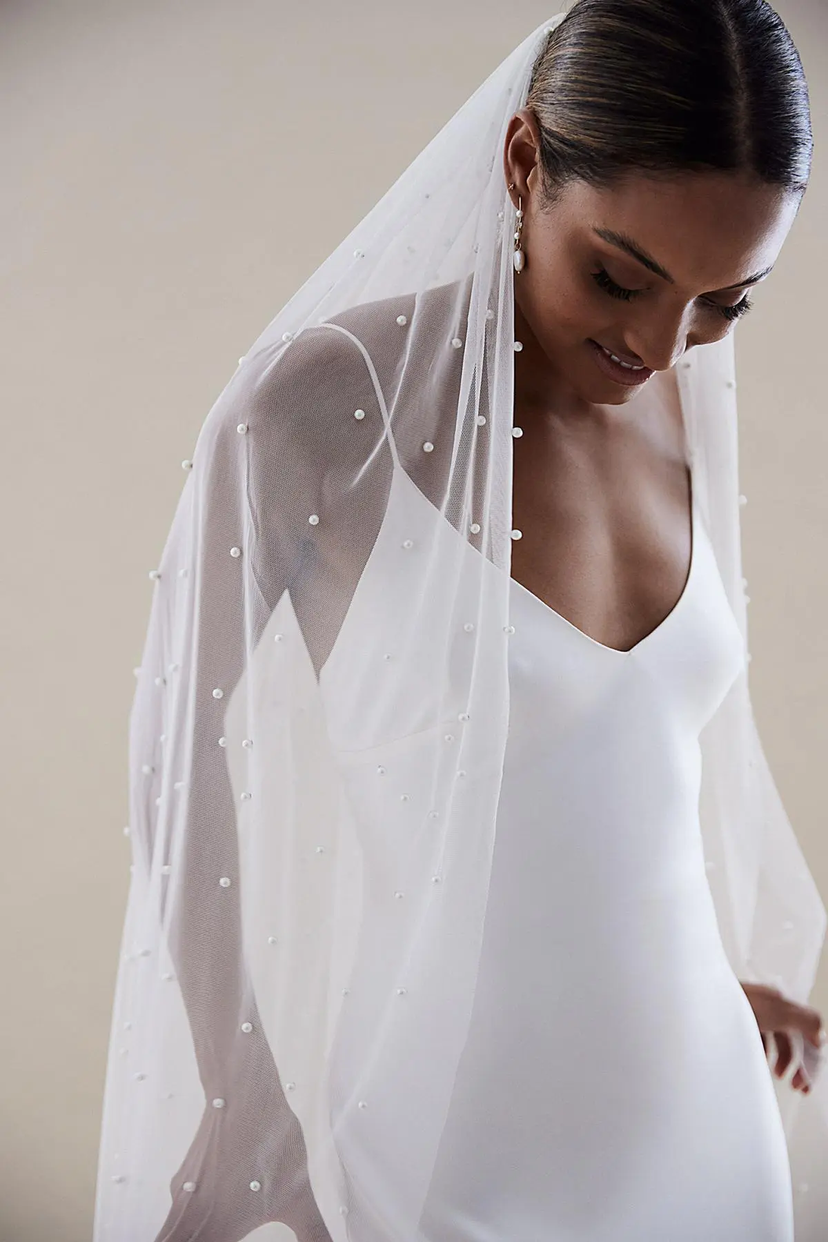 Pearl Veil Simple Wedding Veil With Pearls Karen Willis Holmes