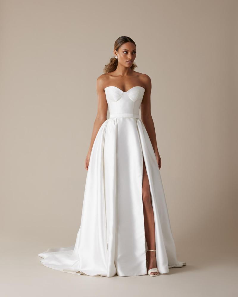 White dress hotsell with split leg