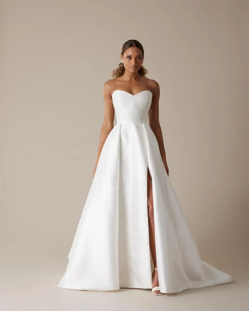 Strapless Sweetheart A-line Tulle Bridal Gown | Brydealo | Brydealo
