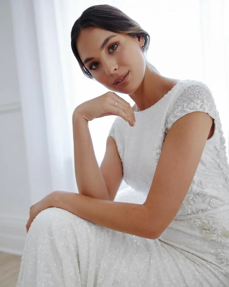 karen willis holmes sequin dress Luxe Bridal Dresses on Real Brides