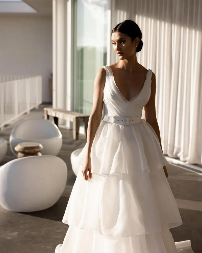 V-Neck Wedding Dress