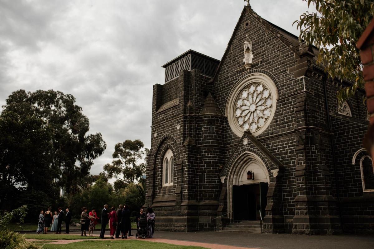 KWH real bride Jacqui's church wedding venue, St Peter & Paul’s Church in South Melbourne.