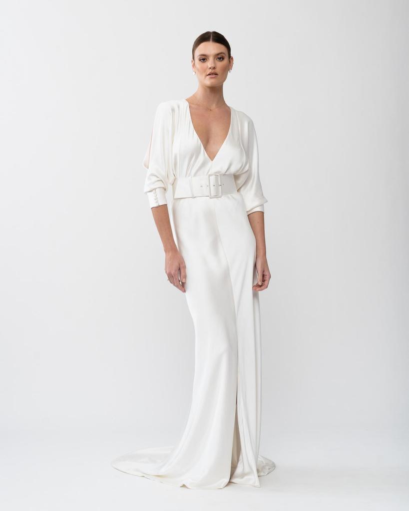 Gwen & Fern | Crepe Slimline Wedding Dress | Karen Willis Holmes