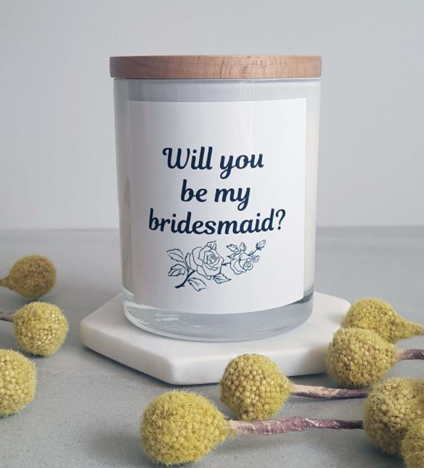Bridesmaid candle by Mia and Talbot