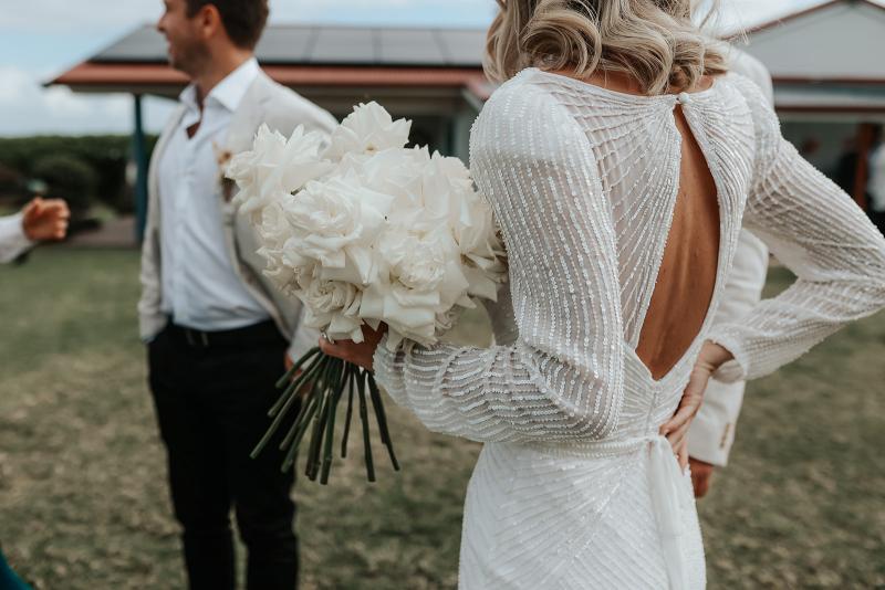 Perry Gown-Karen Willis Holmes, Flowers and bouquets styled by 'be designed'