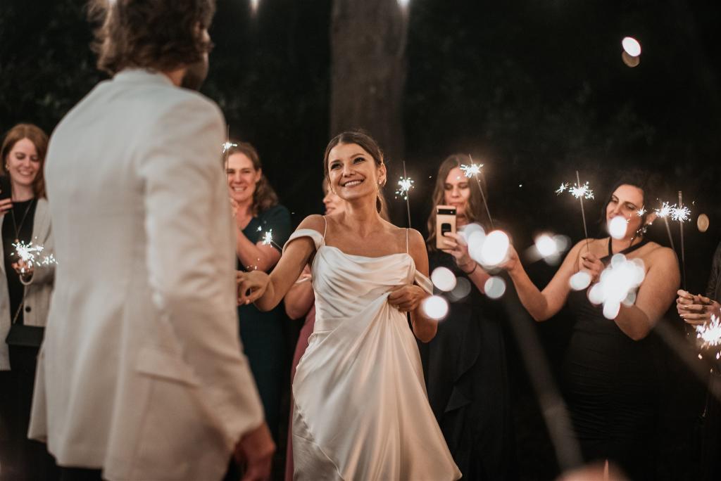 Tiffany-ELOPE-Karen Willis Holmes-Este & Wesley- Bride is wearing the Simple yet statement Tiffany gown from the ELOPE collection. this wedding gown has details that will make you stand out but still lets you shine as the beautiful bride you are.