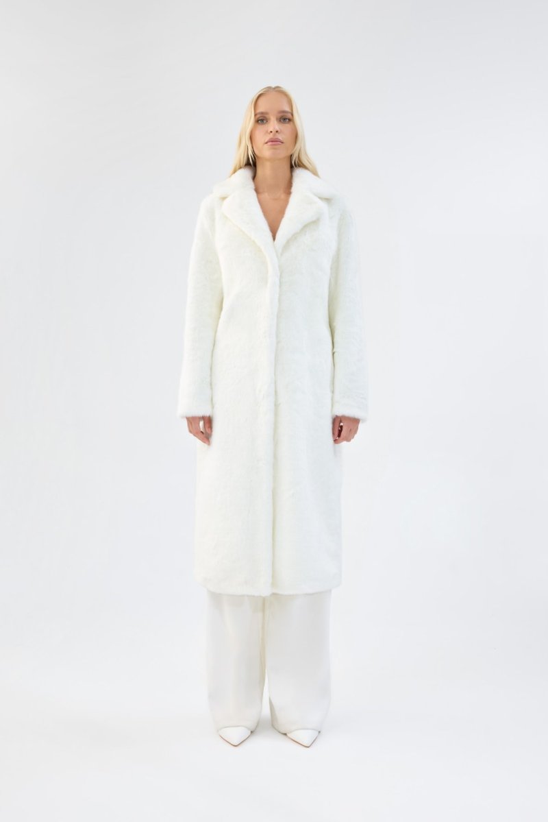 long bridal coat unreal fur dove coat