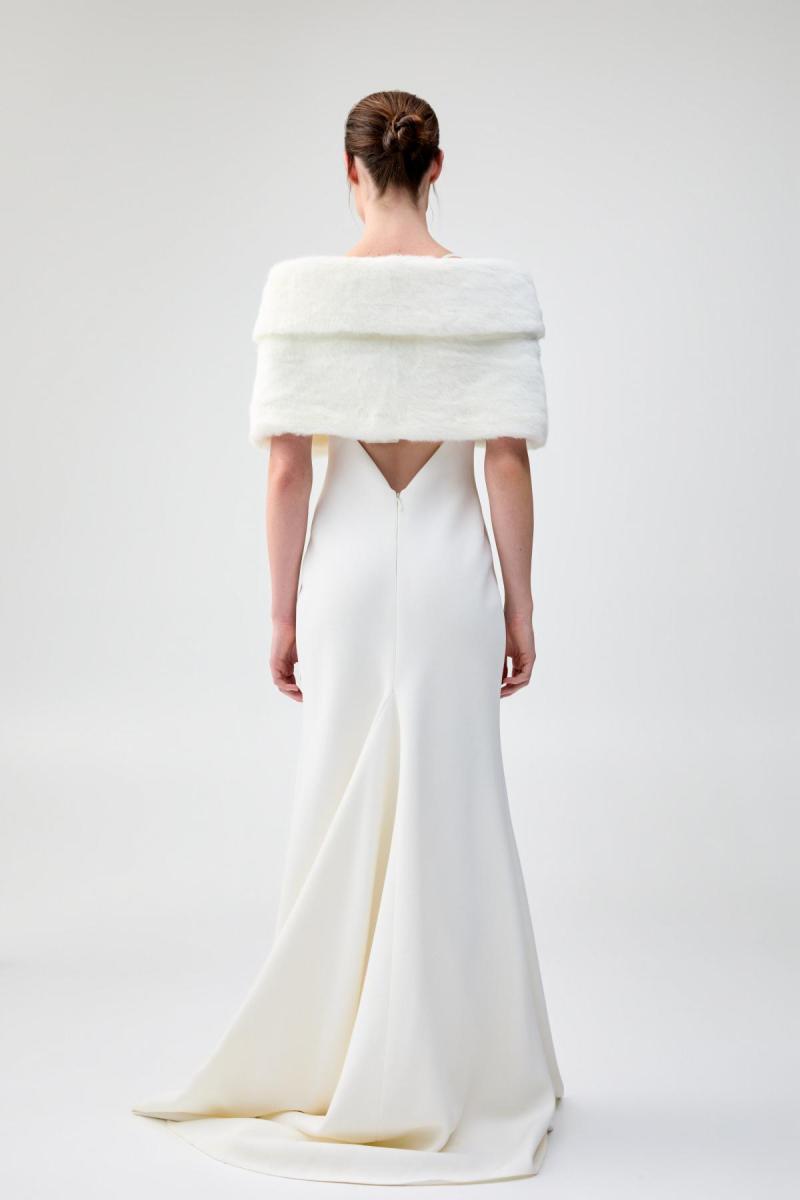 Unreal Fur Champagne Wrap in Ivory