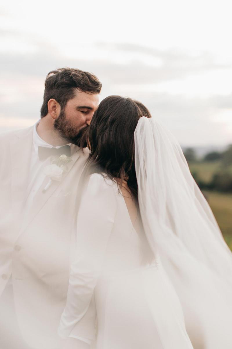 Aubrey - Karen Willis Holmes - Jemma & Brenton -The Aubrey bridal gown is like no other in the collection. Effortless, elegant, and timeless yet modern